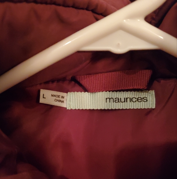 Burgundy Purple Puffer Vest - Maurices L - Picture 6 of 6